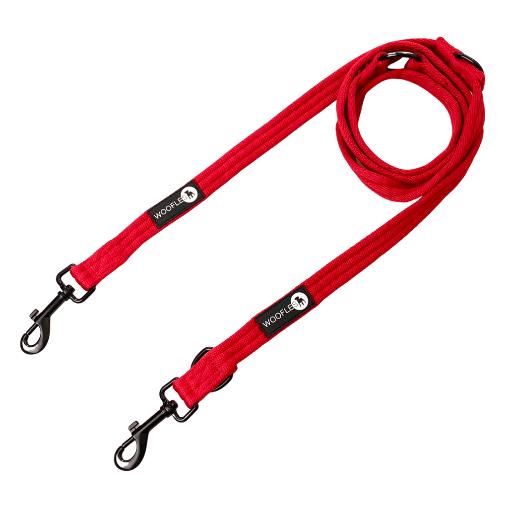 OneLead™  - Red - Double ended, multi-functional dog lead