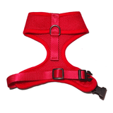 2nd side view of Woofles Dual AirMesh Dog Harness Red
